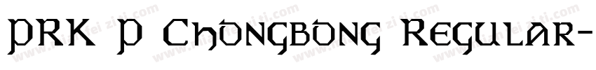 PRK P Chongbong Regular字体转换